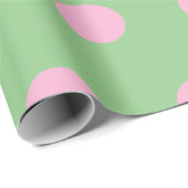 Polka Dot Wrapping Paper (Seite Grün & Pastell Pin Geschenkpapier (Rolleneckpunkt)