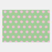 Polka Dot Wrapping Paper (Seite Grün & Pastell Pin Geschenkpapier Set (Vorderseite 3)