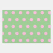 Polka Dot Wrapping Paper (Seite Grün & Pastell Pin Geschenkpapier Set (Vorderseite 2)