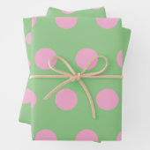 Polka Dot Wrapping Paper (Seite Grün & Pastell Pin Geschenkpapier Set (Beispiel)
