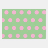 Polka Dot Wrapping Paper (Seite Grün & Pastell Pin Geschenkpapier Set (Vorderseite)