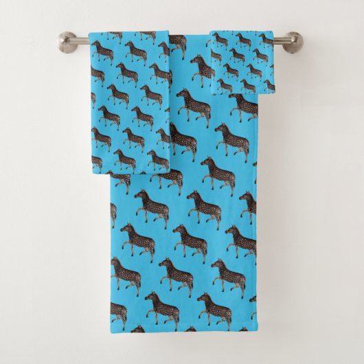 Polka Dot Zebra English Pub Badhandtuch Set (Insitu)