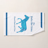 Polka Dot Zebra English Pub - Blue Handtuch (Handtuch)