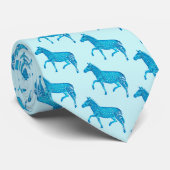 Polka Dot Zebra English Pub - Blue Krawatte (Gerollt)