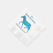 Polka Dot Zebra English Pub - Blue Serviette (Ecke)