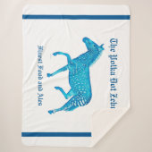 Polka Dot Zebra English Pub - Blue Sherpadecke (Vorderseite)
