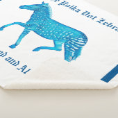 Polka Dot Zebra English Pub - Blue Sherpadecke (3/4)