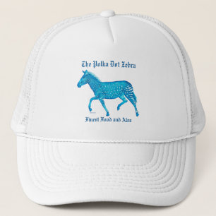 Polka Dot Zebra English Pub - Blue Truckerkappe