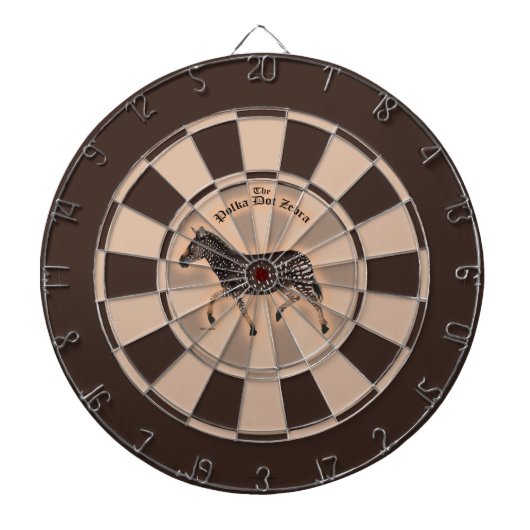 Polka Dot Zebra English Pub Dartscheibe (vorne)