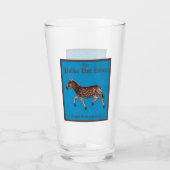 Polka Dot Zebra English Pub Glas (Rückseite)