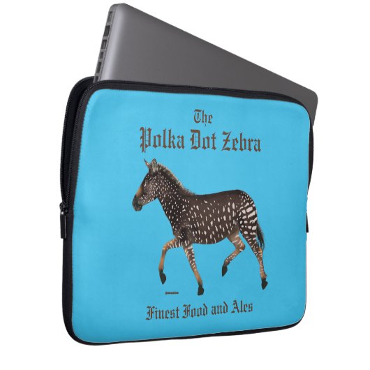 Polka Dot Zebra English Pub Laptopschutzhülle (Vorne Rechts)