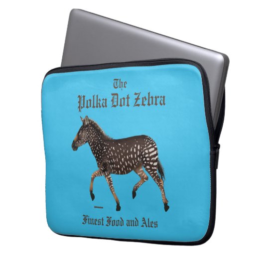 Polka Dot Zebra English Pub Laptopschutzhülle (Vorderseite Links)