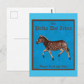 Polka Dot Zebra English Pub Postkarte (Vorne/Hinten)