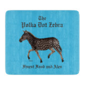 Polka Dot Zebra English Pub Schneidebrett (Vorderseite)