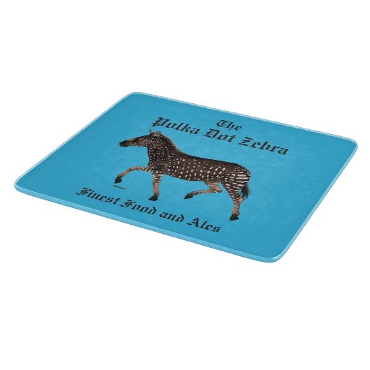 Polka Dot Zebra English Pub Schneidebrett (Ecke)