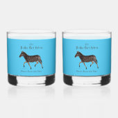 Polka Dot Zebra English Pub Whiskyglas (Rückseite)