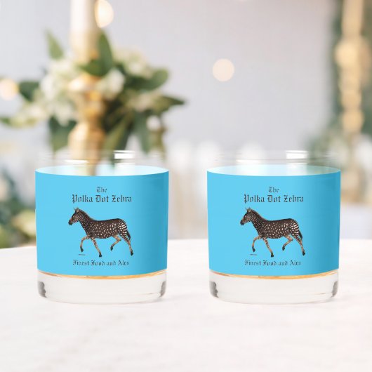 Polka Dot Zebra English Pub Whiskyglas (Insitu (Hochzeit))