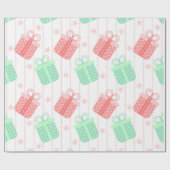Polka DotGreen und Pink Presents Geschenkpapier (Flach)
