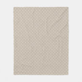 Polka dotiert auf einem texturierten Beige Fleecedecke (Vorderseite)