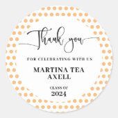 Polka Dots Abschluss Runder Aufkleber (Vorderseite)