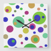 Polka Dots Acrylwand Uhr (Vorderseite)