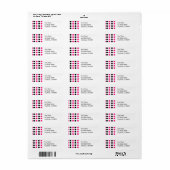 Polka Dots Address Label (Hot Pink / Black) (Vorne)