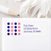 Polka Dots Address Label (Light Pink / Blue) (Insitu)