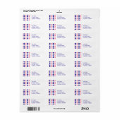 Polka Dots Address Label (Light Pink / Blue) (Vorne)