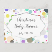 Polka Dots Advice für Babydusche Begleitkarte (Rückseite)