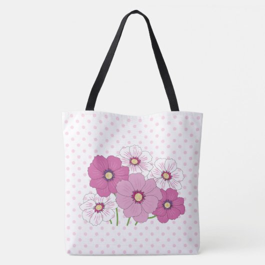 Polka Dots and Blume Tasche (Rückseite)
