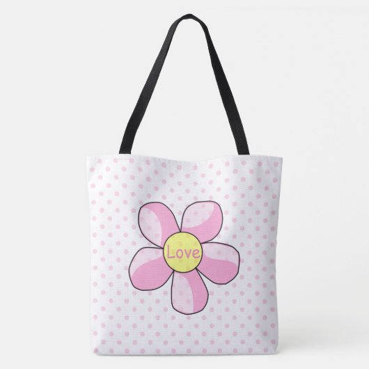 Polka Dots and Blume Tasche (Rückseite)