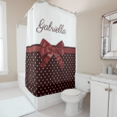Polka Dots and Bow Duschvorhang (Beispiel)