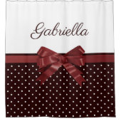 Polka Dots and Bow Duschvorhang (Vorderseite)