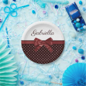 Polka Dots and Bow Pappteller (Party)