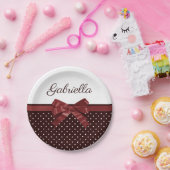 Polka Dots and Bow Pappteller (Party)