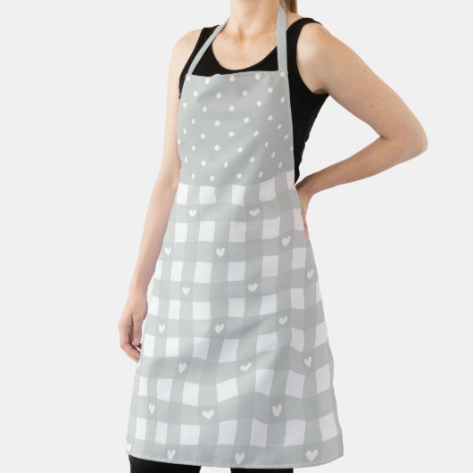 Polka Dots and Checkered Hearts Muster Schürze (InSitu)