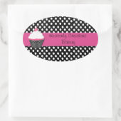 Polka Dots and Cupcake Bakery Box Stickers (Tasche)