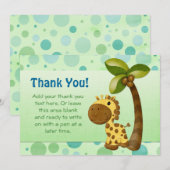 Polka Dots and Giraffe - Vielen Dank Dankeskarte (Vorne/Hinten)