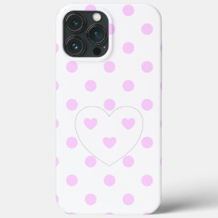 Polka Dots and Hearts 4 - Weiß - niedlich mädche Case-Mate iPhone Hülle