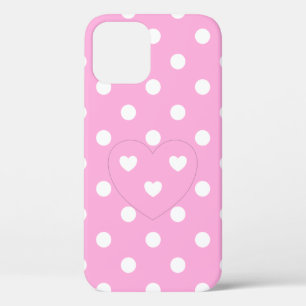 Polka Dots and Hearts, Niedlich rosa Case-Mate iPhone Hülle
