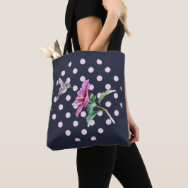 Polka Dots and Hummingbird Tasche