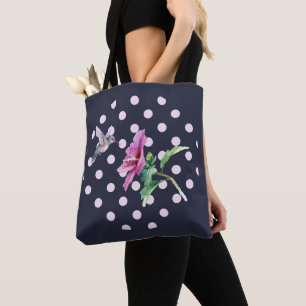 Polka Dots and Hummingbird Tasche