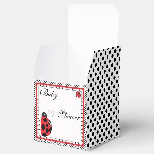 Polka Dots and Niedliche Ladybugs Gastgeschenk Box Geschenkschachtel (Geöffnet)
