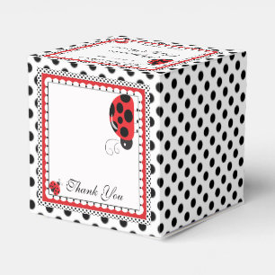 Polka Dots and Niedliche Ladybugs Gastgeschenk Box Geschenkschachtel