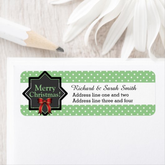 Polka Dots and Red Bow Christmas Custom (Insitu)