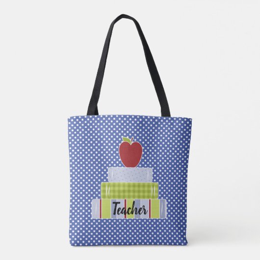 Polka Dots and Stack Books Teachers Tasche (Rückseite)