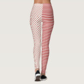 Polka Dots and Stripes Weihnachtsmuster Leggings (Rückseite)