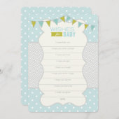 Polka Dots and Zickzack - Wünsche für Kinderkarte Hinweiskarte (Vorne/Hinten)