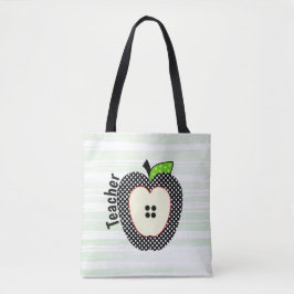 Polka Dots Apple Teachers Tote Bag Tasche