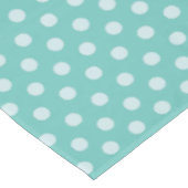 Polka Dots Aqua Tischdecke (Schrägansicht)